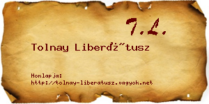 Tolnay Liberátusz névjegykártya
